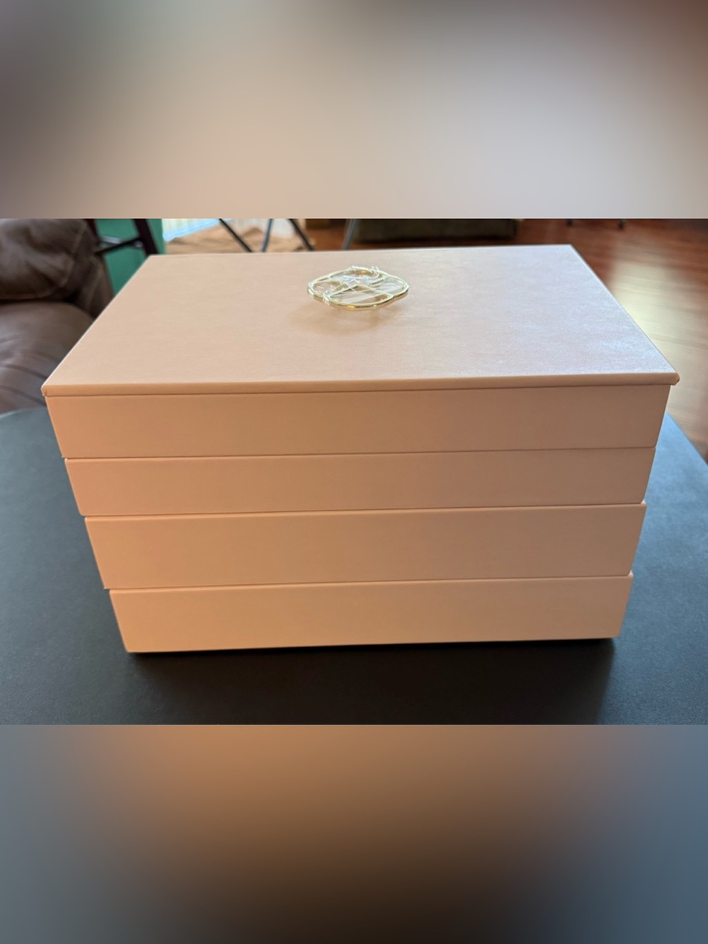 Vlando Stackable 4-Layer Jewelry Tray Organizer Box with Lid Pink - Picture 9 of 15